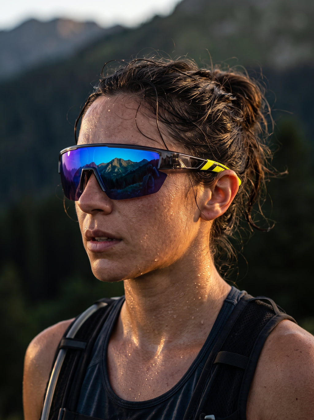 Corredora de trail con gafas 357 ECLIPSE Volt Ice